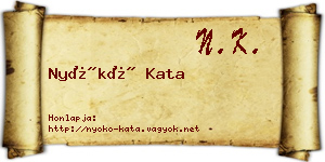 Nyókó Kata névjegykártya